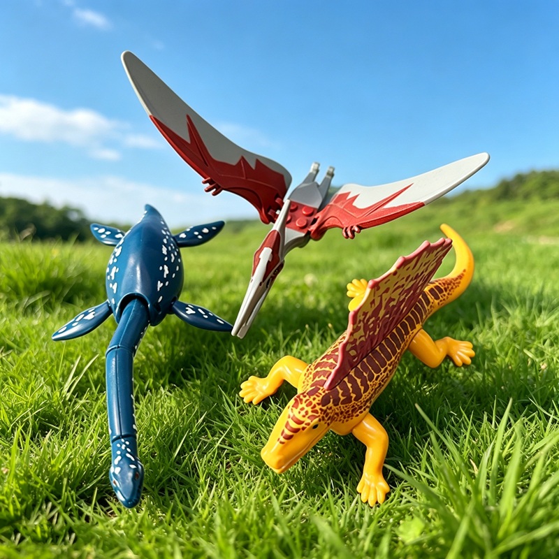 Model Kit Dinosaur Bandai - Mini Klocki Konstrukcyjne Jurassic Dinosaurs World,