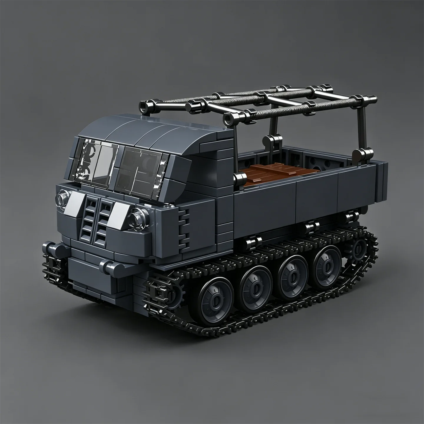 Model Kit V8 Engine - Zabawkowy pancerzowy pojazd na półgąsienicach z