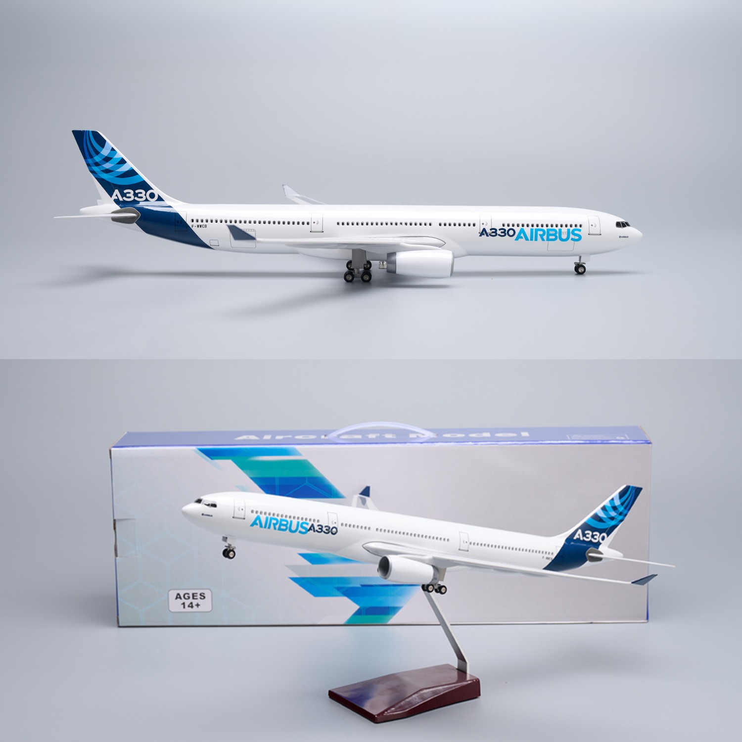 Model Kit Plane - 47cm Duży Prototyp A330 z Żywicy
