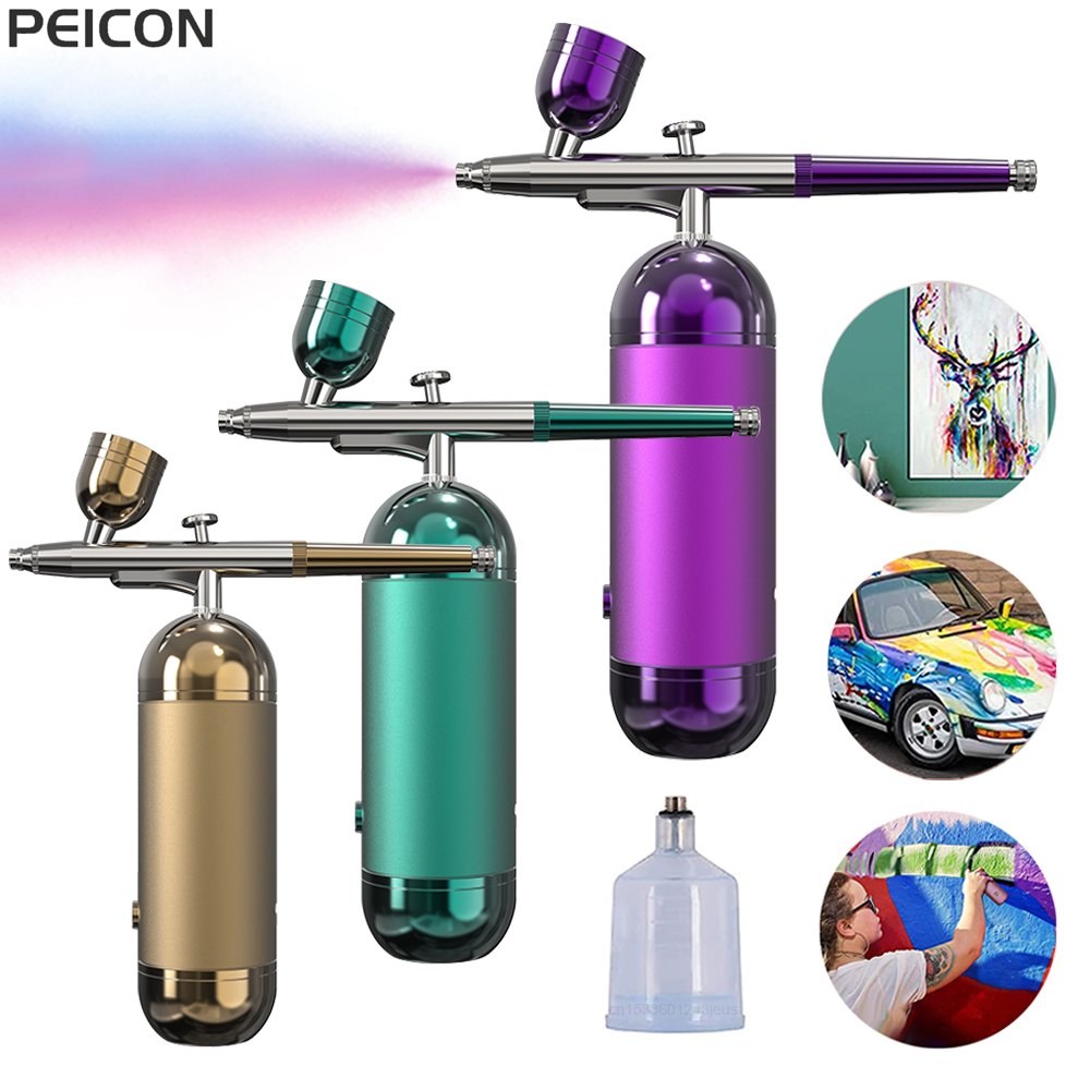 Airbrush Compressor Kit - Aerograf z kompresorem Aerograf Pistolet natryskowy