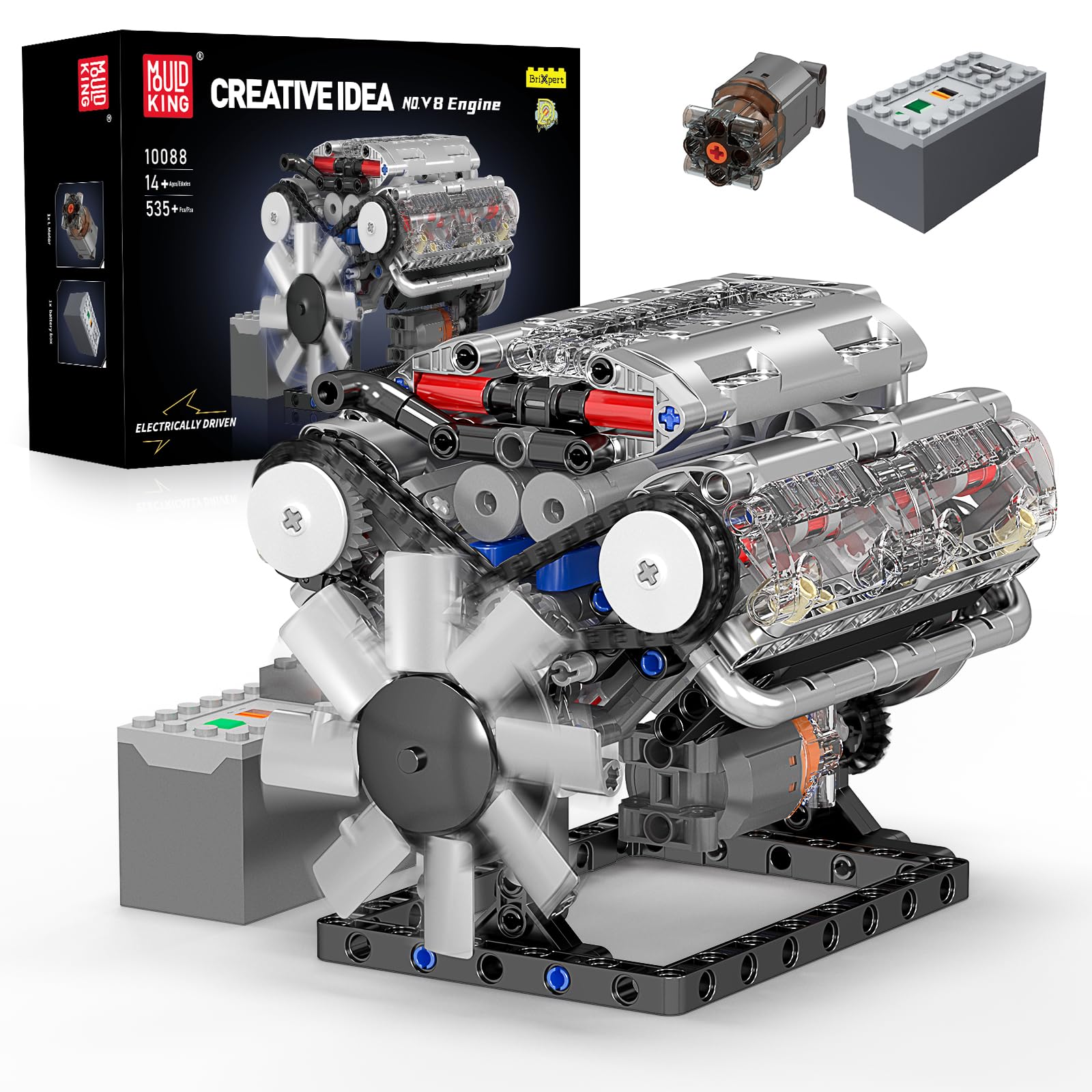 Model Kit V8 Engine - Mould King 10088 Zestaw Klocków do