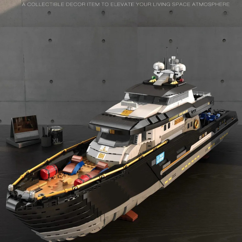 Model Kit Yacht - Reobrix 66103 Gigantyczna Luksusowa Jachtowiec -