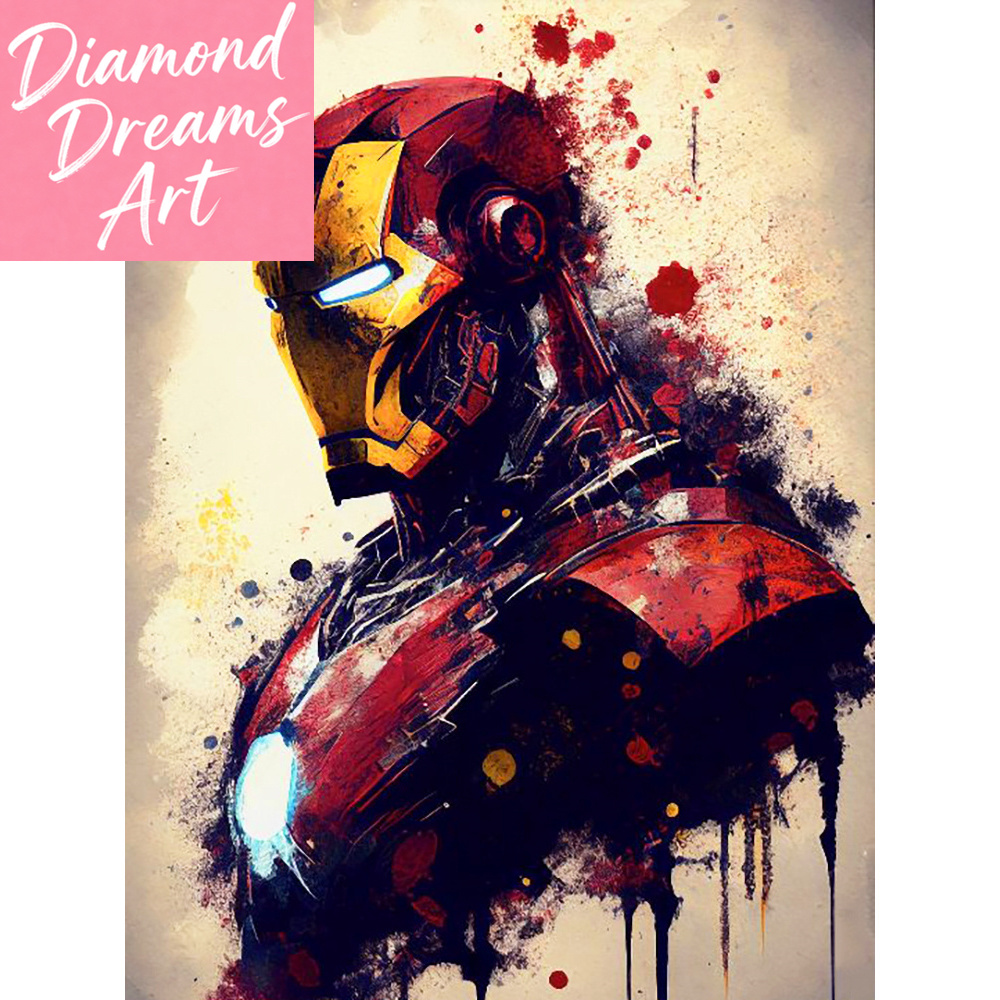 Model Kit Iron Man - Zestaw do samodzielnego wykonania obrazu diamentami