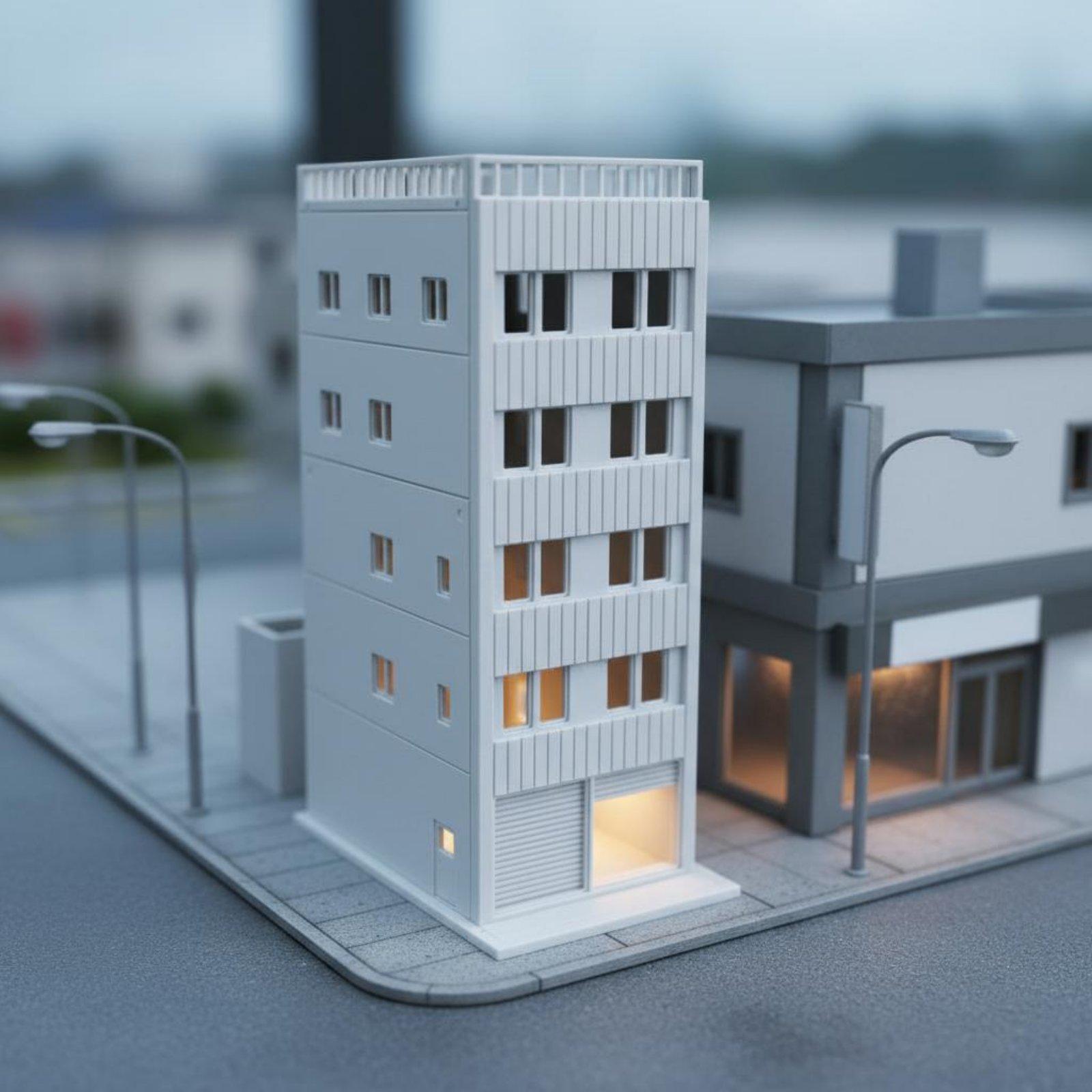 Model Kit Toy - Zestaw do składania miniaturowego japońskiego domku,