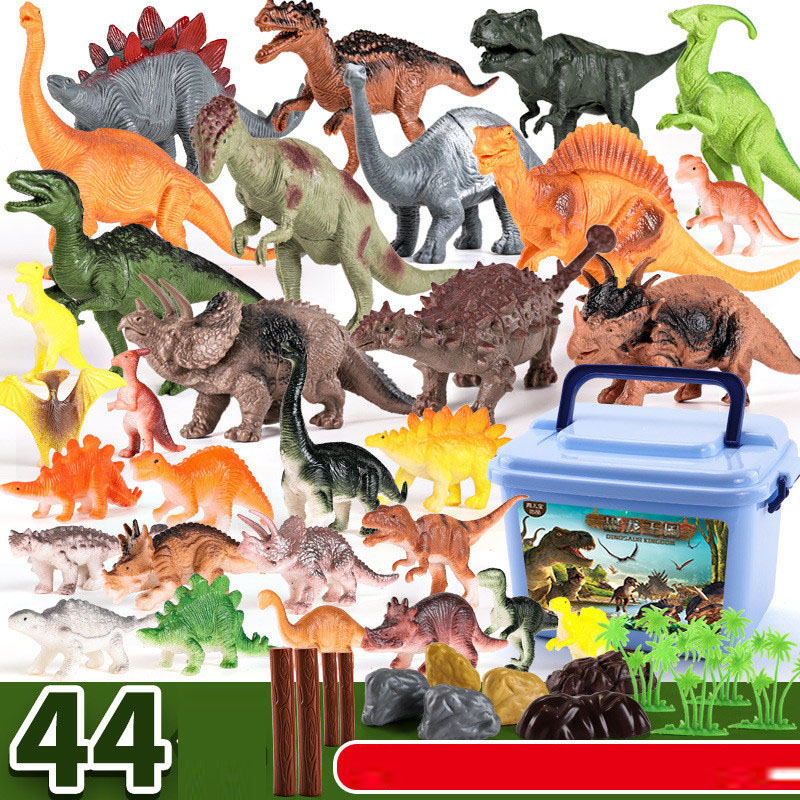 Model Kit Dinosaur Bandai - 44 szt. Zestaw jurajskich dinozaurów symulacyjny