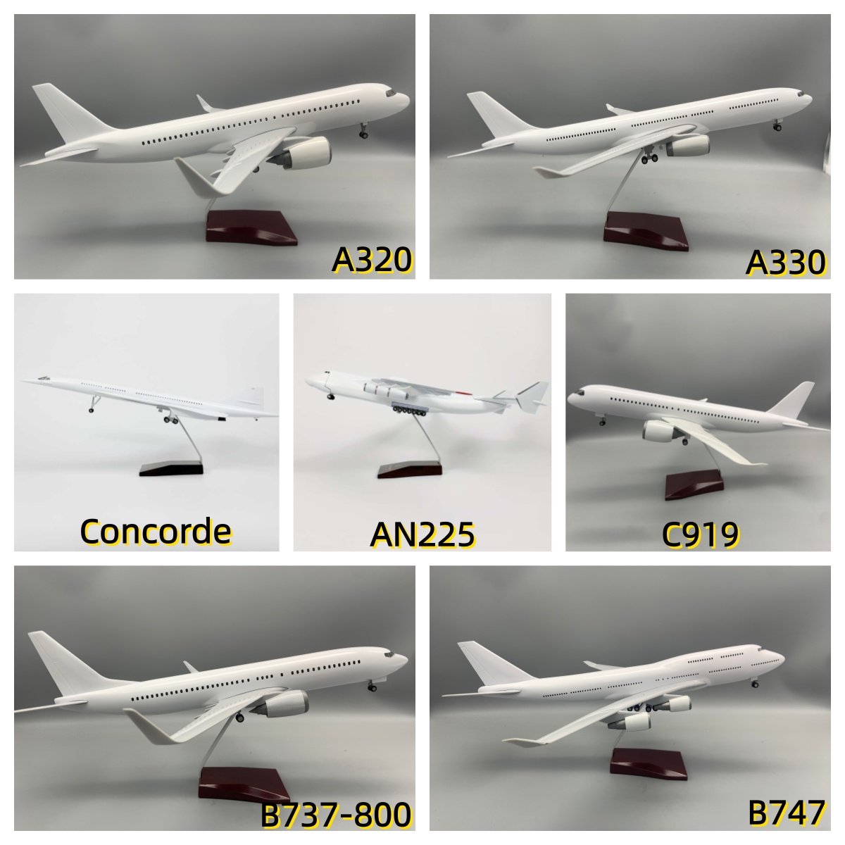 Model Kit Plane - 47CM Biały Model Samolotu do Samodzielnego