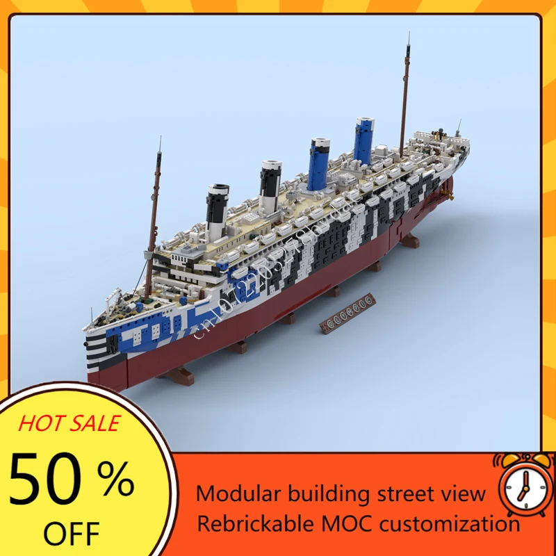 10615 ELEMENTÓW MOC HMT Olympu – Model Kit Battleship recenzja i cena