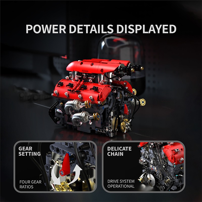 T5011 1370 elementów Symulacja – Model Kit V8 Engine recenzja i cena