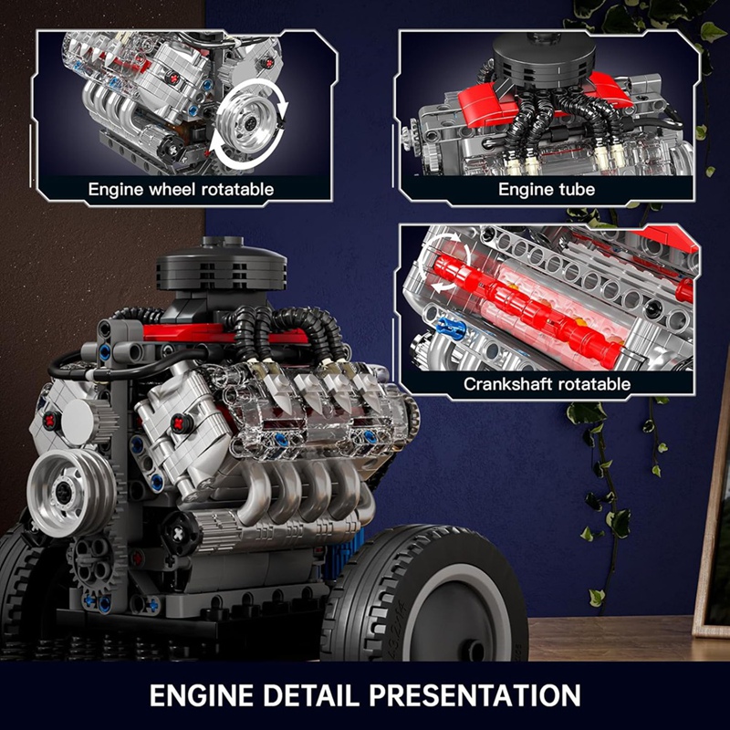 Zestaw silnika Mini V8 do samo – Model Kit V8 Engine recenzja i cena