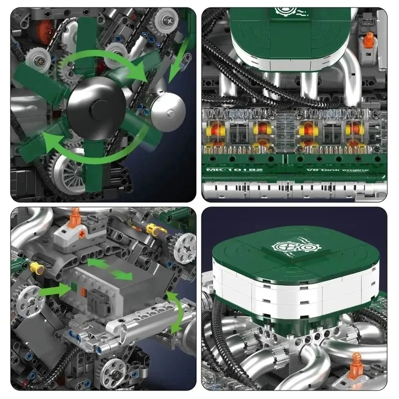 2250 elementów, zestaw do budo – Model Kit V8 Engine recenzja i cena