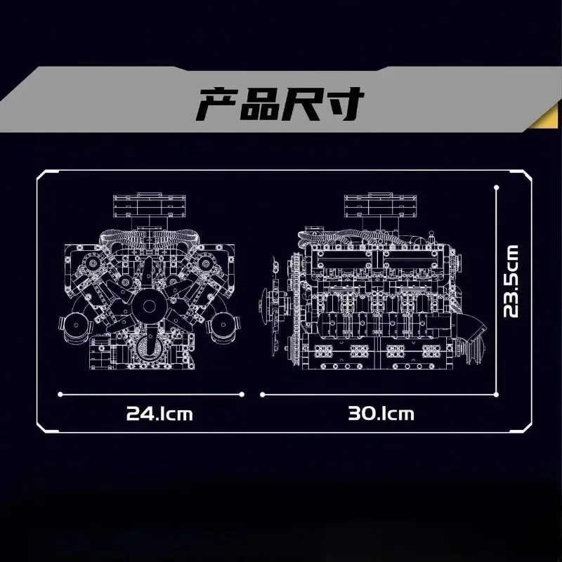 2250 elementów, zestaw do budo – Model Kit V8 Engine recenzja i cena