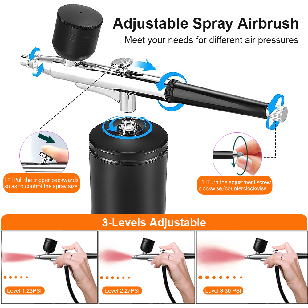 Aerograf do paznokci ze spręża – Airbrush Compressor Kit recenzja i cena